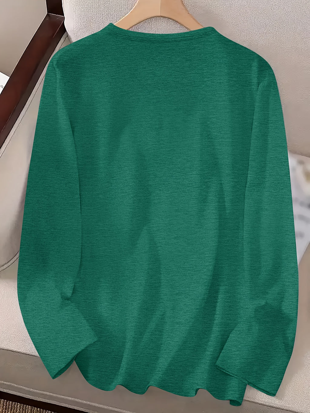 2025 New Women'S Casual Long-Sleeve T-Shirt with "BUILT IN THE FIFTIES" Print, Stretchy And Comfortable Loose-Fitting Round-Neck Top, a Must-Have Shirt for Spring, Autumn, And Winter, Suitable for Daily Home Wear And Outdoor