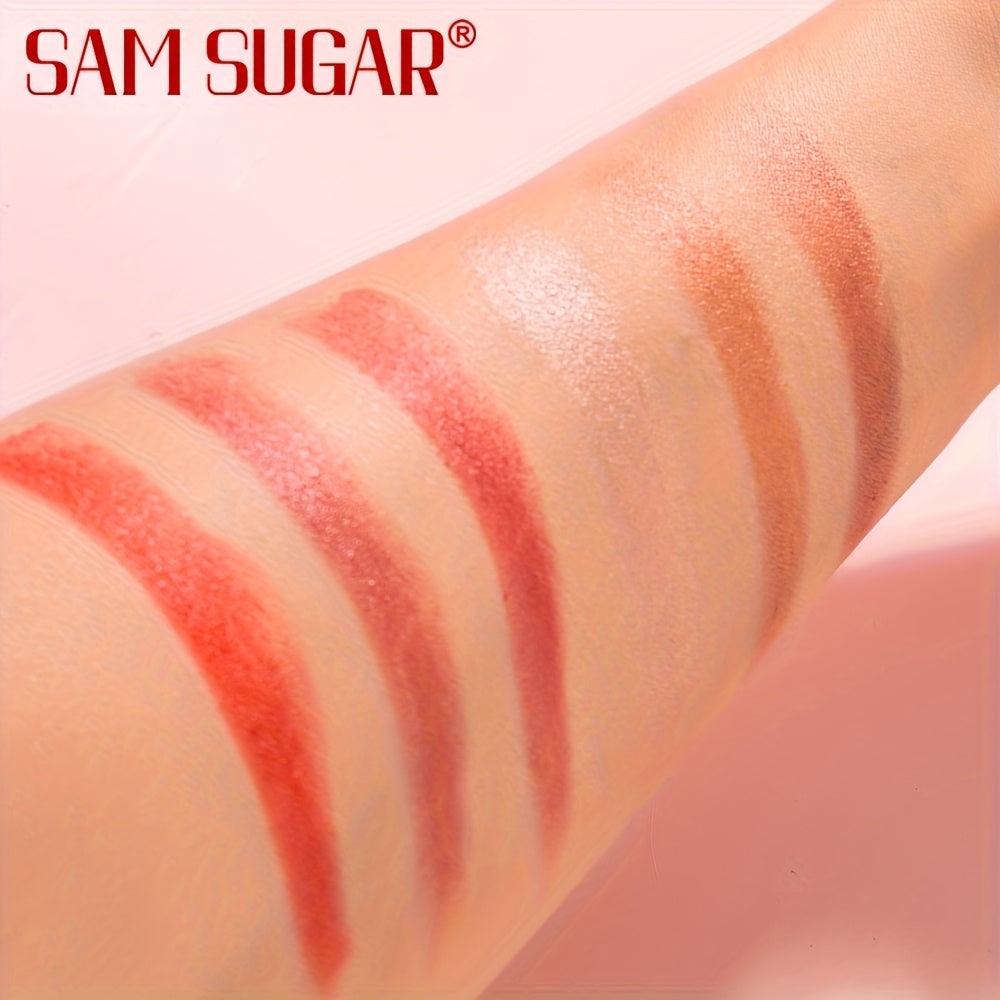[6-Color Velvet Lipstick] 6-Color Velvet Lipstick Pen | Waterproof, Long-Lasting, Moisturizing, Matte Pearl, Slanted Tip, Rotating, Easy to Apply
