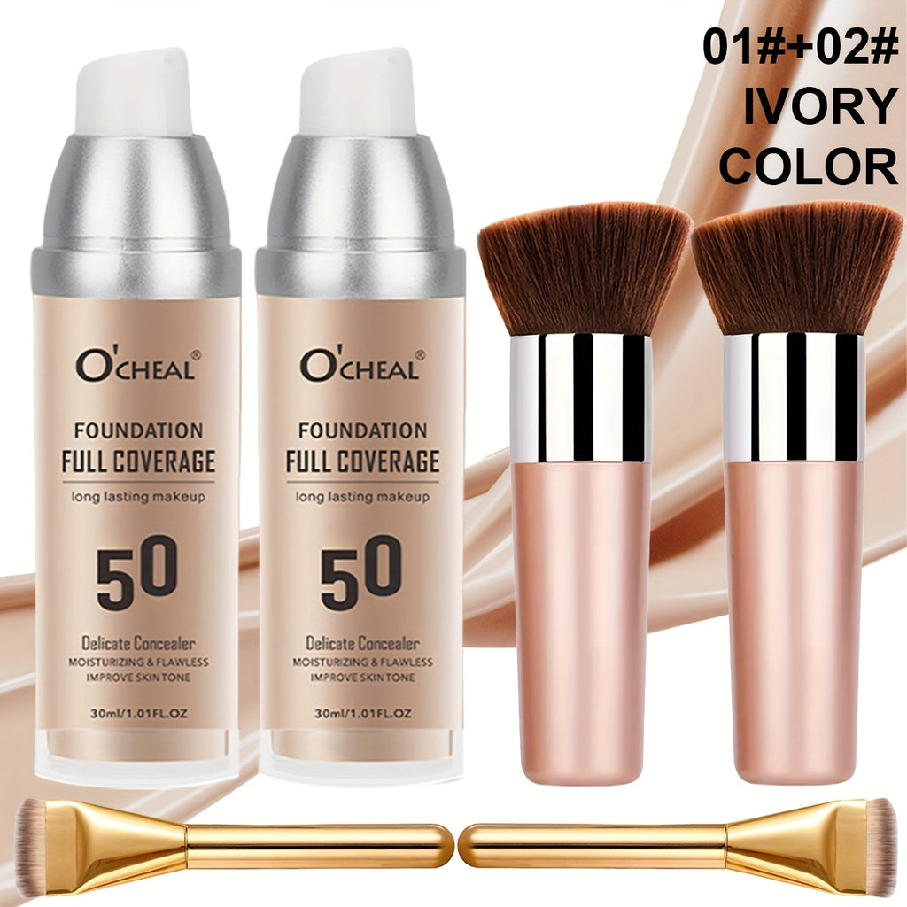Perfect Air Foundation, Women Makeup-Flawless High Coverage CC Cream With 24H Wear&Lightweight Moisturizing Formula, Natural Nude Finish For Mature Skin&Older Women, Buildable Coverage For Smooth Radiant Skin, Christmas Gift