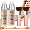 Perfect Air Foundation, Women Makeup-Flawless High Coverage CC Cream With 24H Wear&Lightweight Moisturizing Formula, Natural Nude Finish For Mature Skin&Older Women, Buildable Coverage For Smooth Radiant Skin, Christmas Gift
