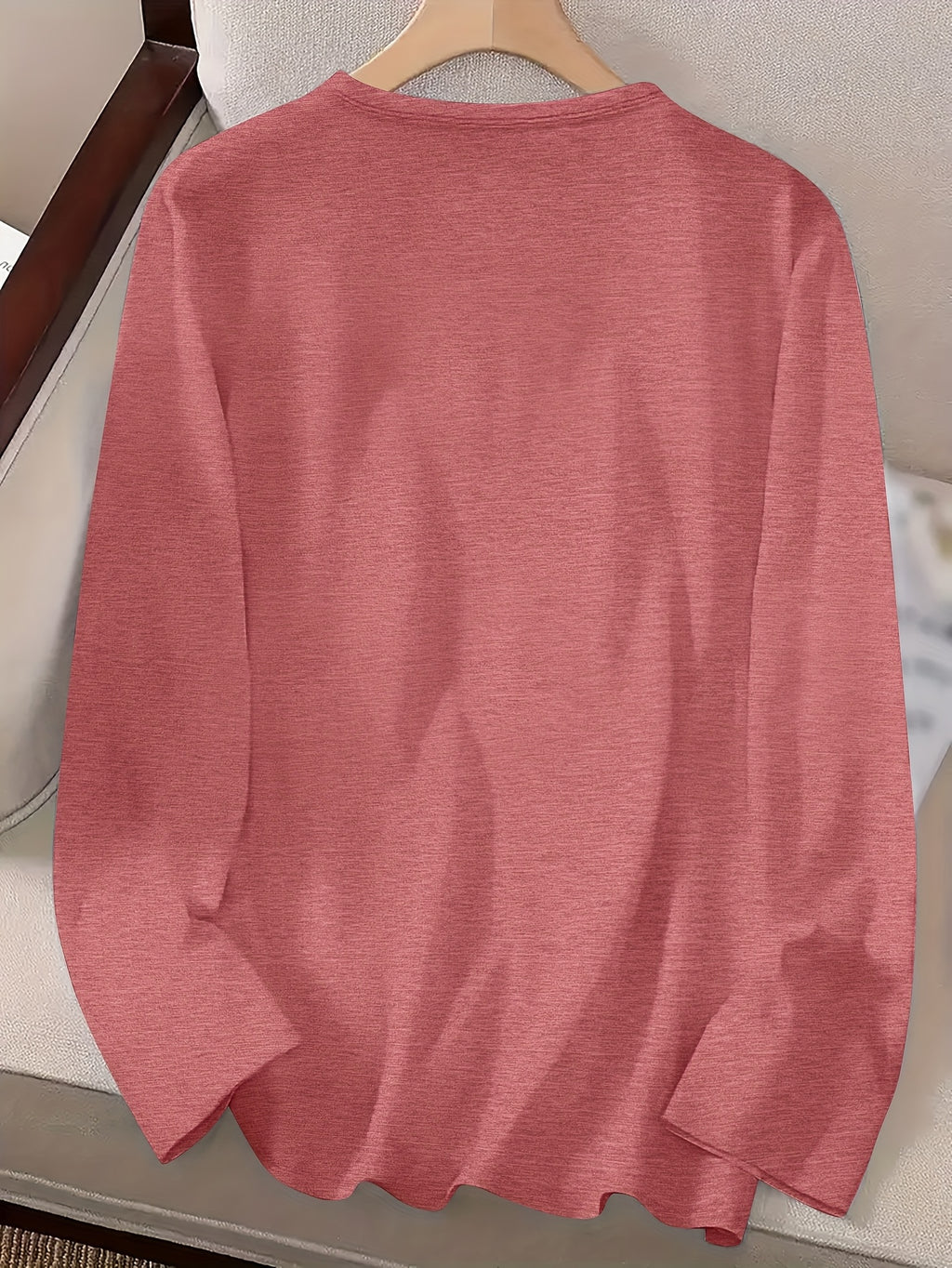 2025 New Women'S Casual Long-Sleeve T-Shirt with "BUILT IN THE FIFTIES" Print, Stretchy And Comfortable Loose-Fitting Round-Neck Top, a Must-Have Shirt for Spring, Autumn, And Winter, Suitable for Daily Home Wear And Outdoor