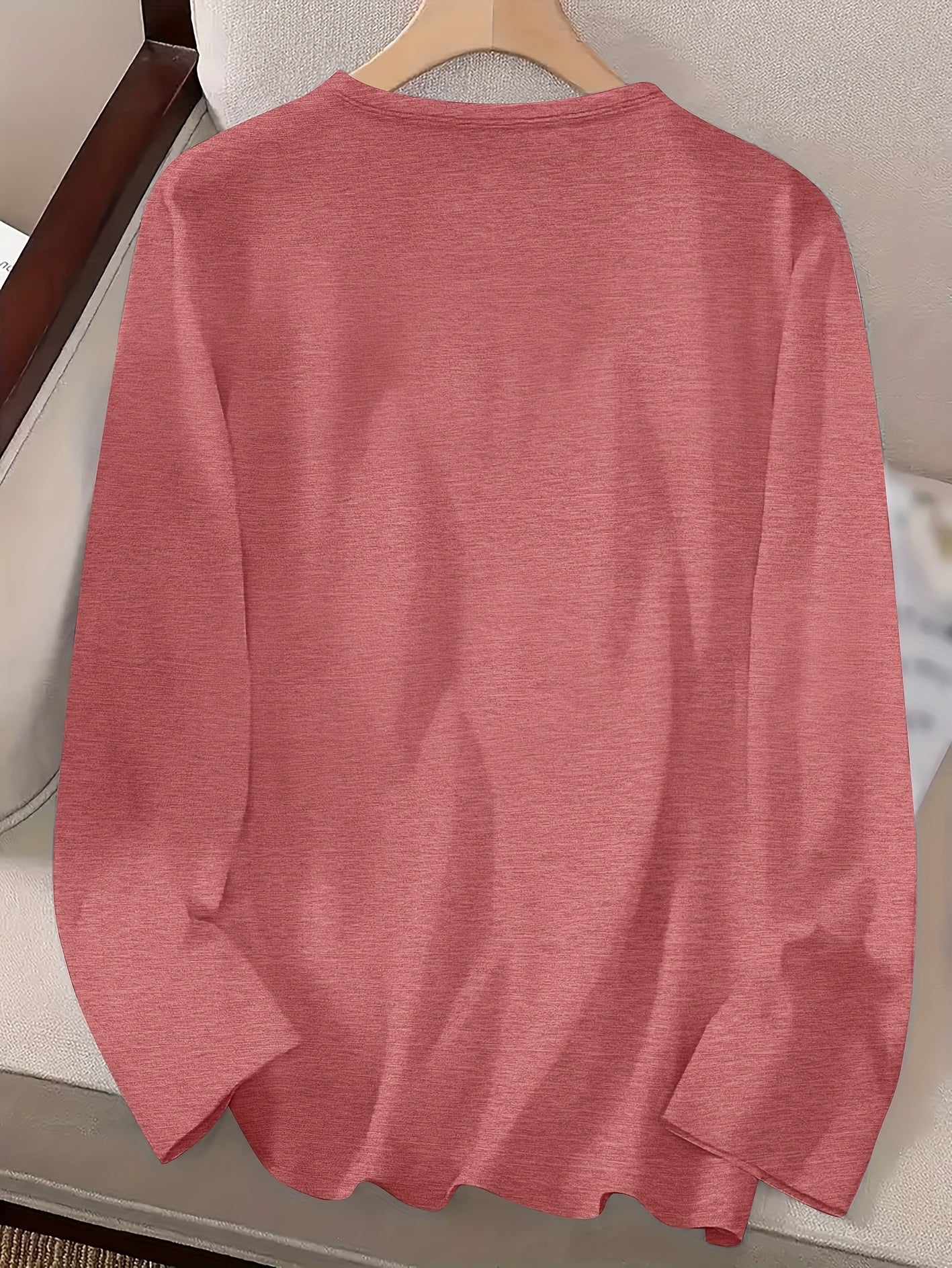 2025 New Women'S Casual Long-Sleeve T-Shirt with "BUILT IN THE FIFTIES" Print, Stretchy And Comfortable Loose-Fitting Round-Neck Top, a Must-Have Shirt for Spring, Autumn, And Winter, Suitable for Daily Home Wear And Outdoor