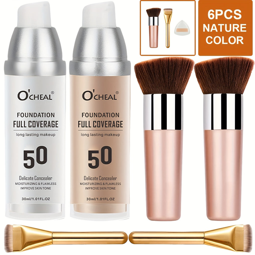 Perfect Air Foundation, Women Makeup-Flawless High Coverage CC Cream With 24H Wear&Lightweight Moisturizing Formula, Natural Nude Finish For Mature Skin&Older Women, Buildable Coverage For Smooth Radiant Skin, Christmas Gift