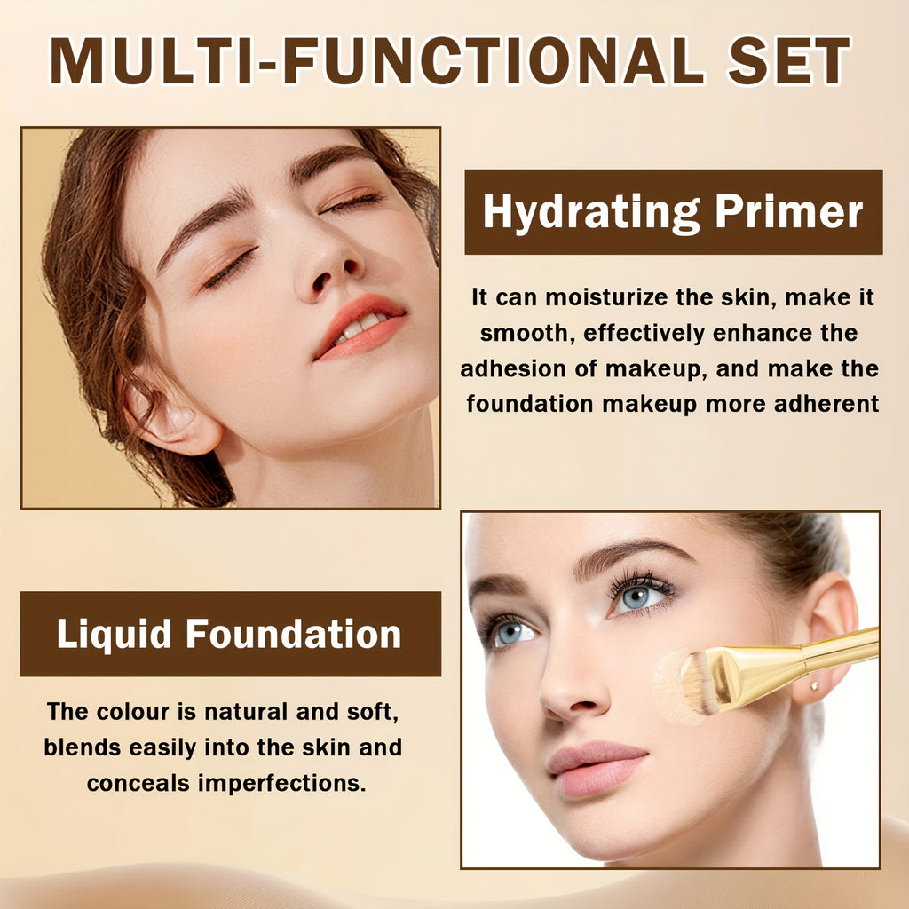 Perfect Air Foundation, Women Makeup-Flawless High Coverage CC Cream With 24H Wear&Lightweight Moisturizing Formula, Natural Nude Finish For Mature Skin&Older Women, Buildable Coverage For Smooth Radiant Skin, Christmas Gift