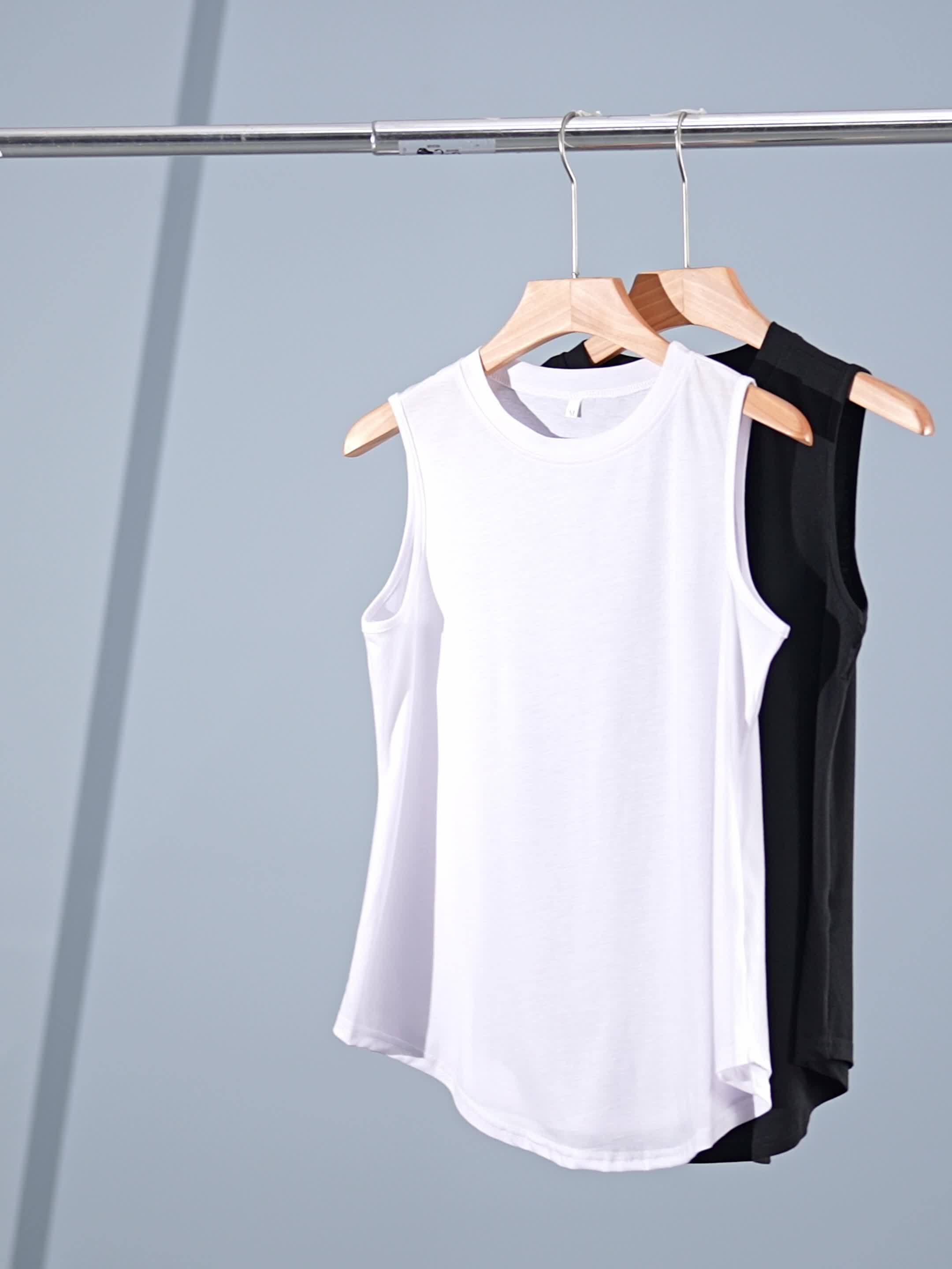 Women'S 3pcs Casual Sleeveless Tank Tops - Loose Fit, Round Neck, Solid Color, All-Season Comfort, Polyester Blend, Machine Washable, Ladies Tank Tops