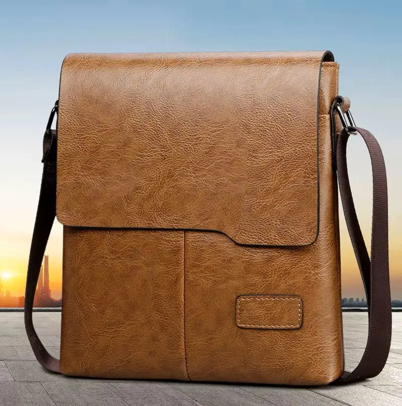 PU Leather Messenger Bag – Lightweight-Business-Ready and Stylish