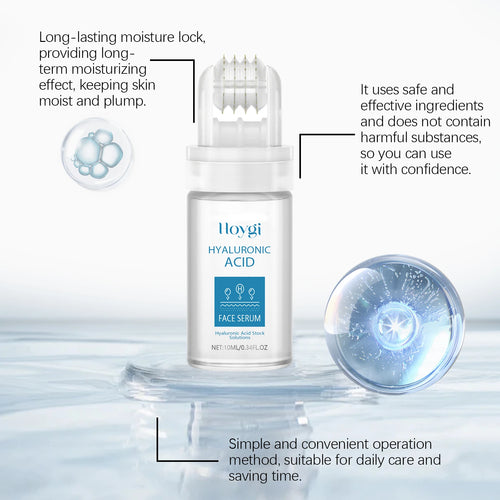 10ML Hyaluronic Acid Face Serum Daily Moisturizing Refine Pores Enhance Elasticity Boosts Skin Radiance Glowing Facial Serum