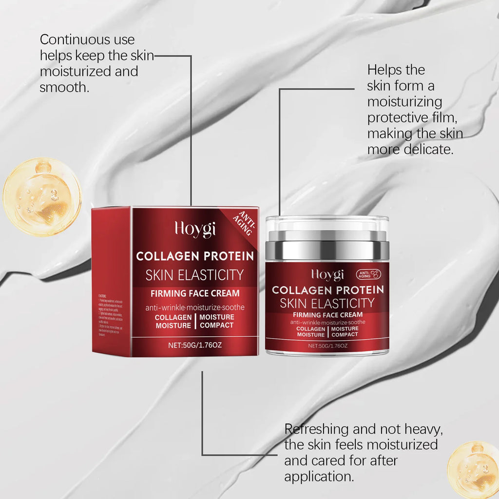 Hoygi 50g Collagen Face Cream Repair Skin Barrier Daily Moisturizer For Dry Skin Rejuvenation Anti Aging Firming Face Cream