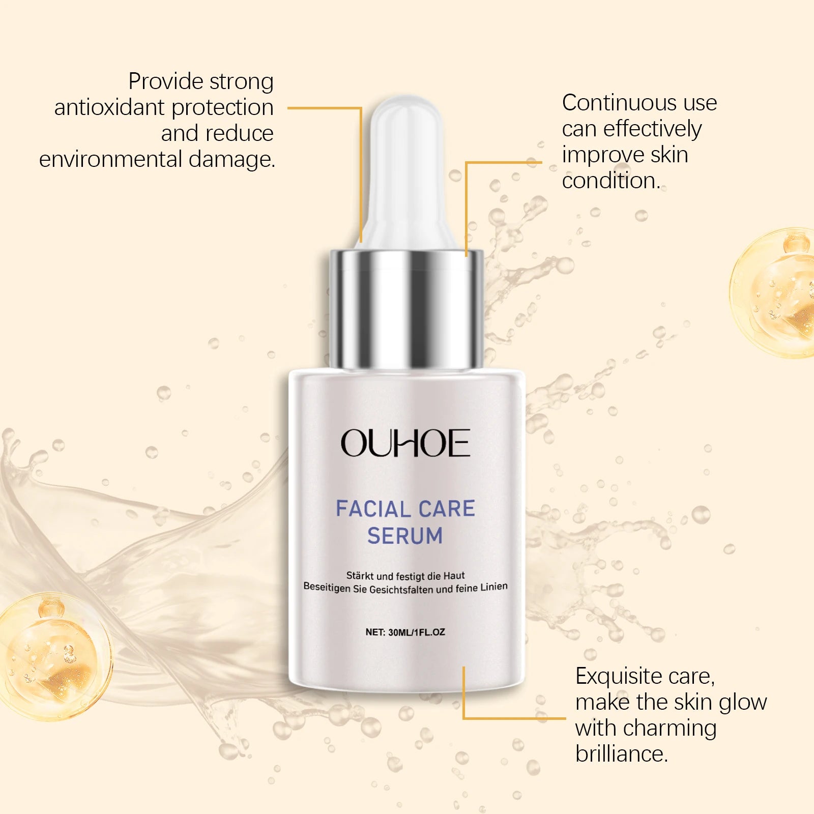 Centella 30ML Facial Serum Deep Moisturizing Improve Skin Texture Smoothing Boosts Elasticity Firming Lifting Face Care Serum