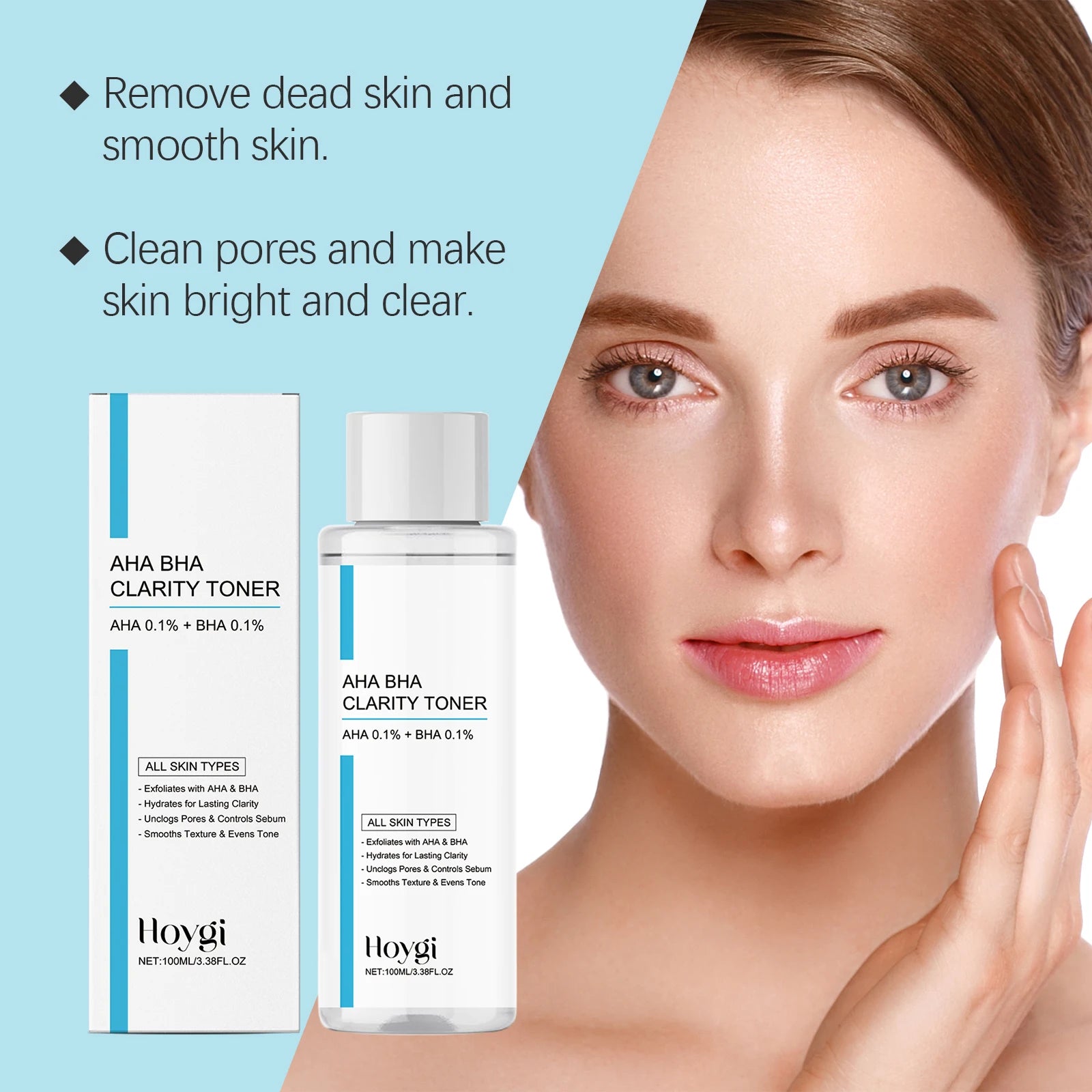 100ml Face Toner Deep Moisturizing Anti-oxidant Gentle Exfoliating Reduce Roughness Glowing Facial Toner for All Skin Types