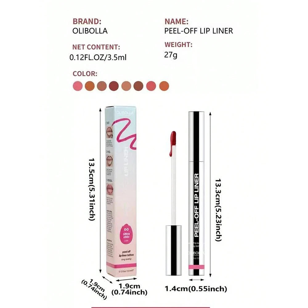 Waterproof Lip Liner Peel Off Tattoo Lipgloss Waterproof Long Lasting Matte Lip Contour Tear-off Lips Stain Cosmetics