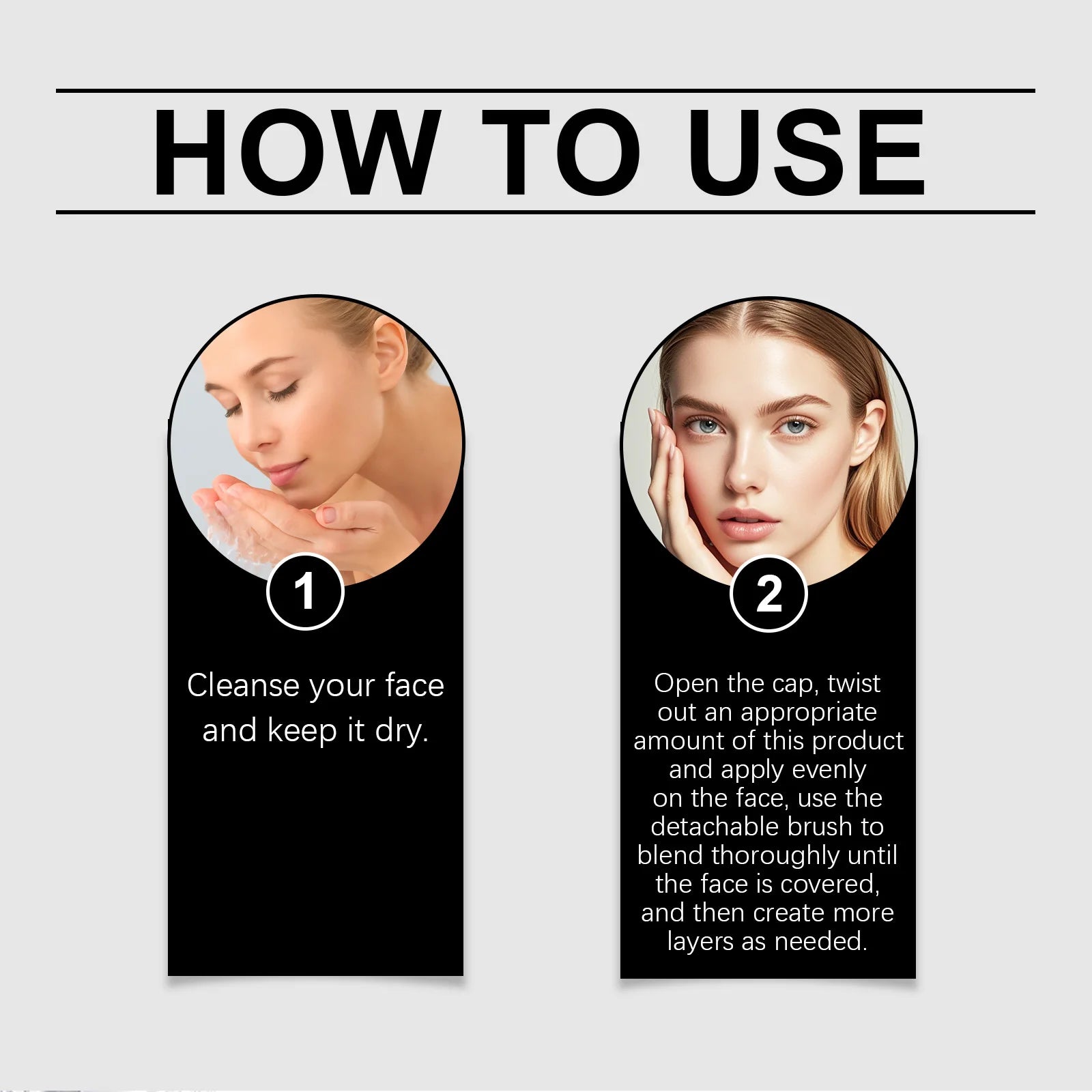 Color-changing 2-in-1 Makeup Foundation Stick Moisturizing Lightweight Brighten Matte Base Makeup Foundation Concealer Makeup