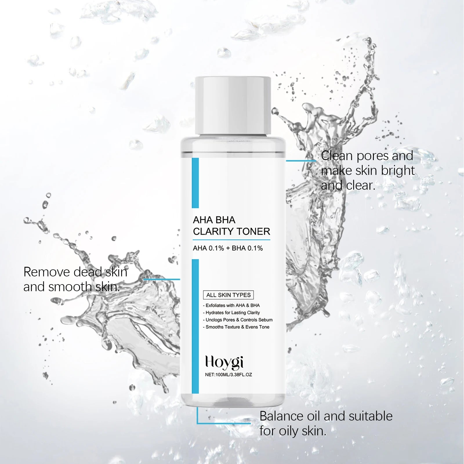 100ml Face Toner Deep Moisturizing Anti-oxidant Gentle Exfoliating Reduce Roughness Glowing Facial Toner for All Skin Types