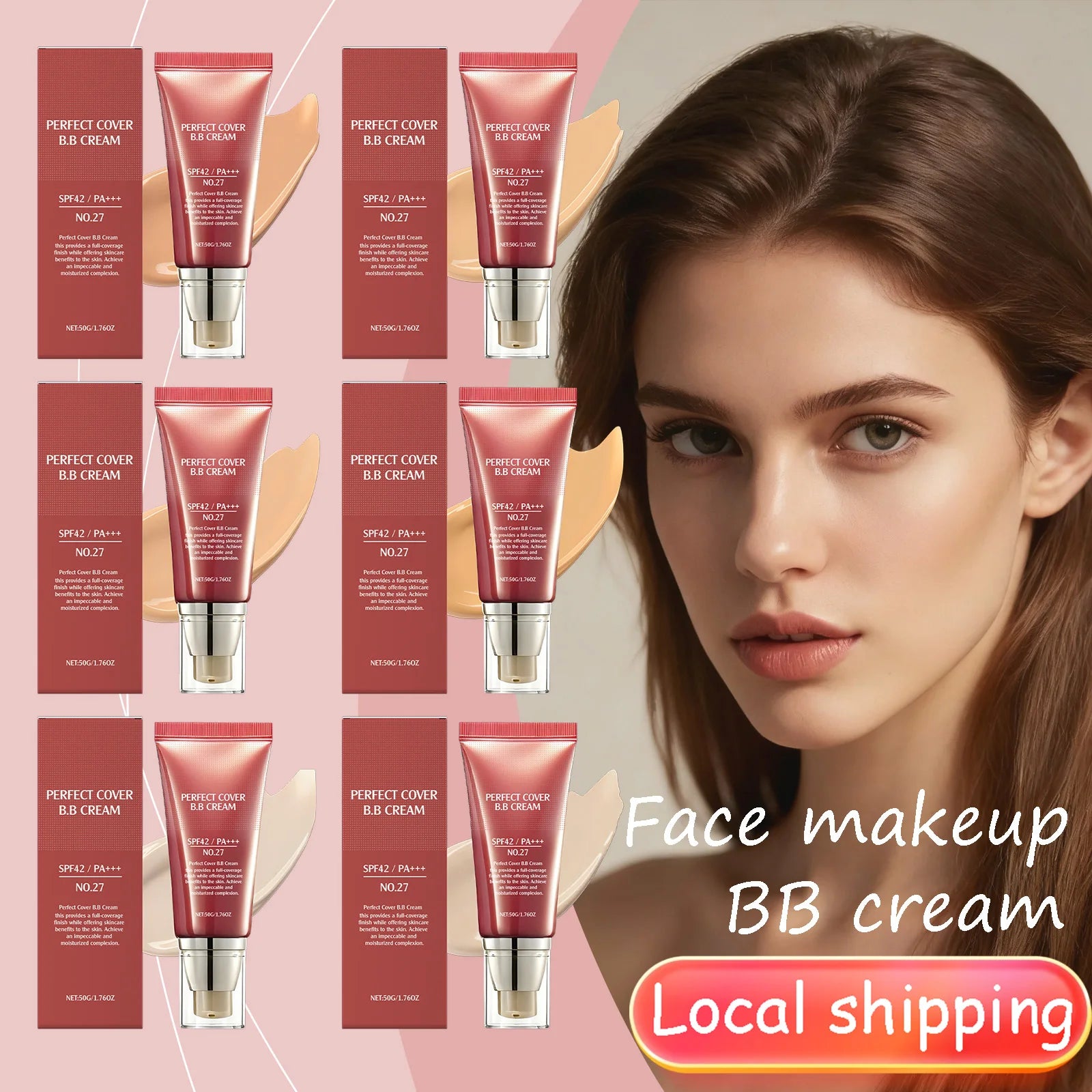 Sunblock BB Cream Moisturizing Brightening Skin Oil Control Lasting Makeup Perfect Coverage Non-greasy Gentle Face Foundation