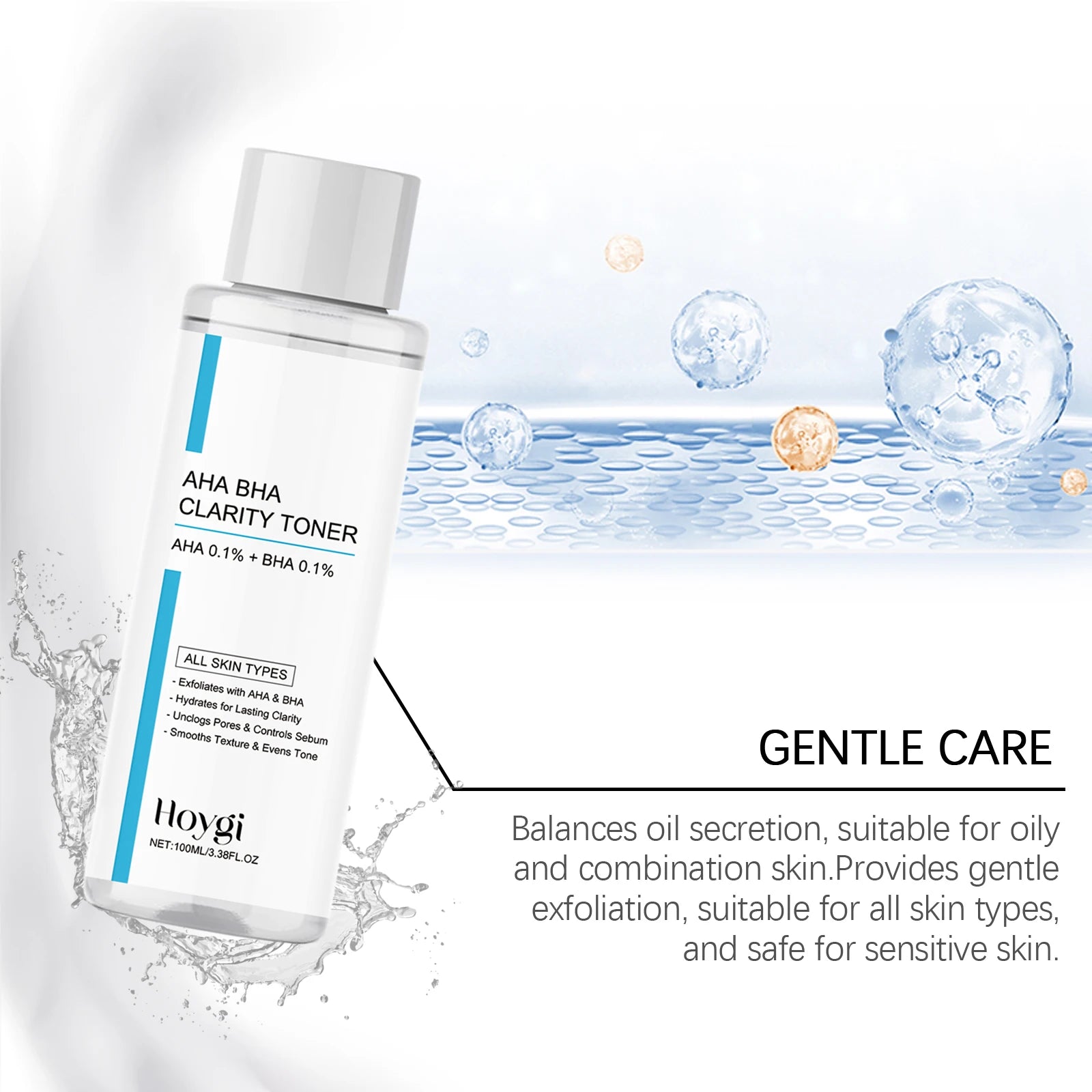 100ml Face Toner Deep Moisturizing Anti-oxidant Gentle Exfoliating Reduce Roughness Glowing Facial Toner for All Skin Types