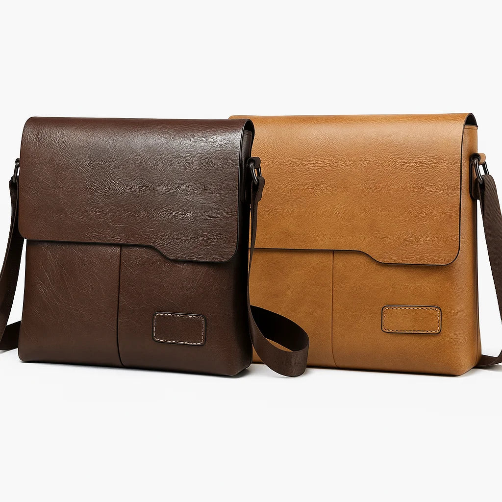 PU Leather Messenger Bag – Lightweight-Business-Ready and Stylish