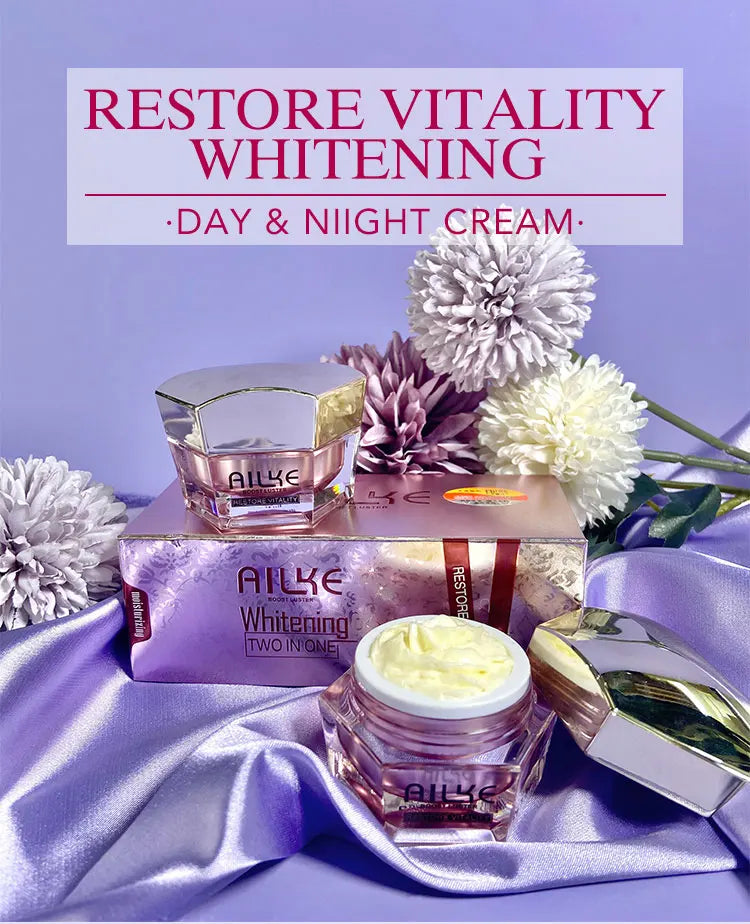 AILKE Lightening Anti-Wrinkle Face Cream, With Collagen, Hyaluronic Acid, Whitening Skin Care Women Facial Moisturizer Set
