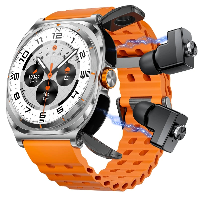 2025 New Arrival BT Call GT98 2 in 1 Sports Smart Watch NFC Health Monitoring Waterproof IP67 with Dafit App Calendar Function
