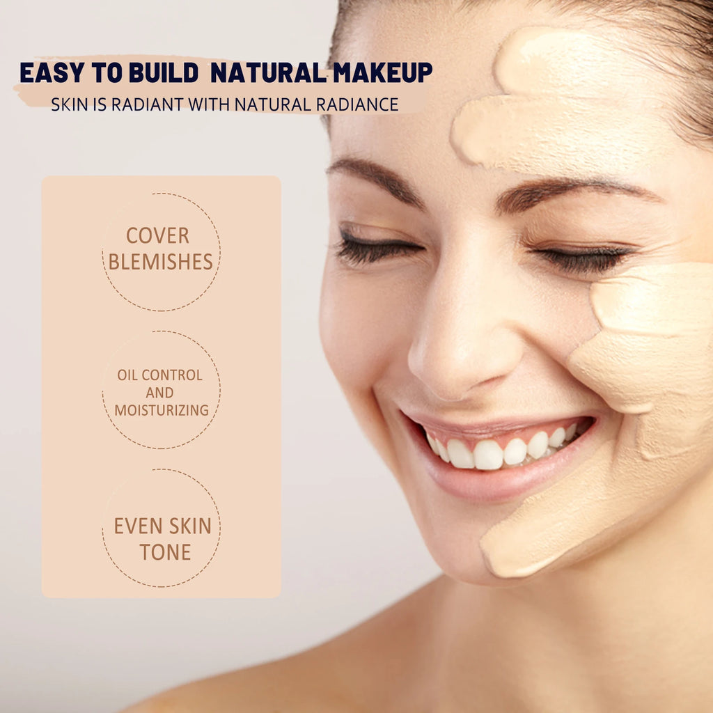 EELHOE Face Sunscreen CC Cream Natural Repair Dull Invisible Pores Waterproof Sweatproof Nourishing Glowing Skin Face CC Cream