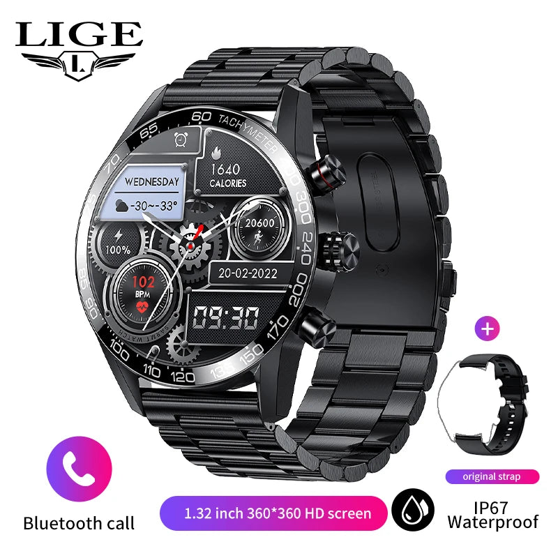 Smart Watch Men 1.32 waterproof  Smartwatch Men