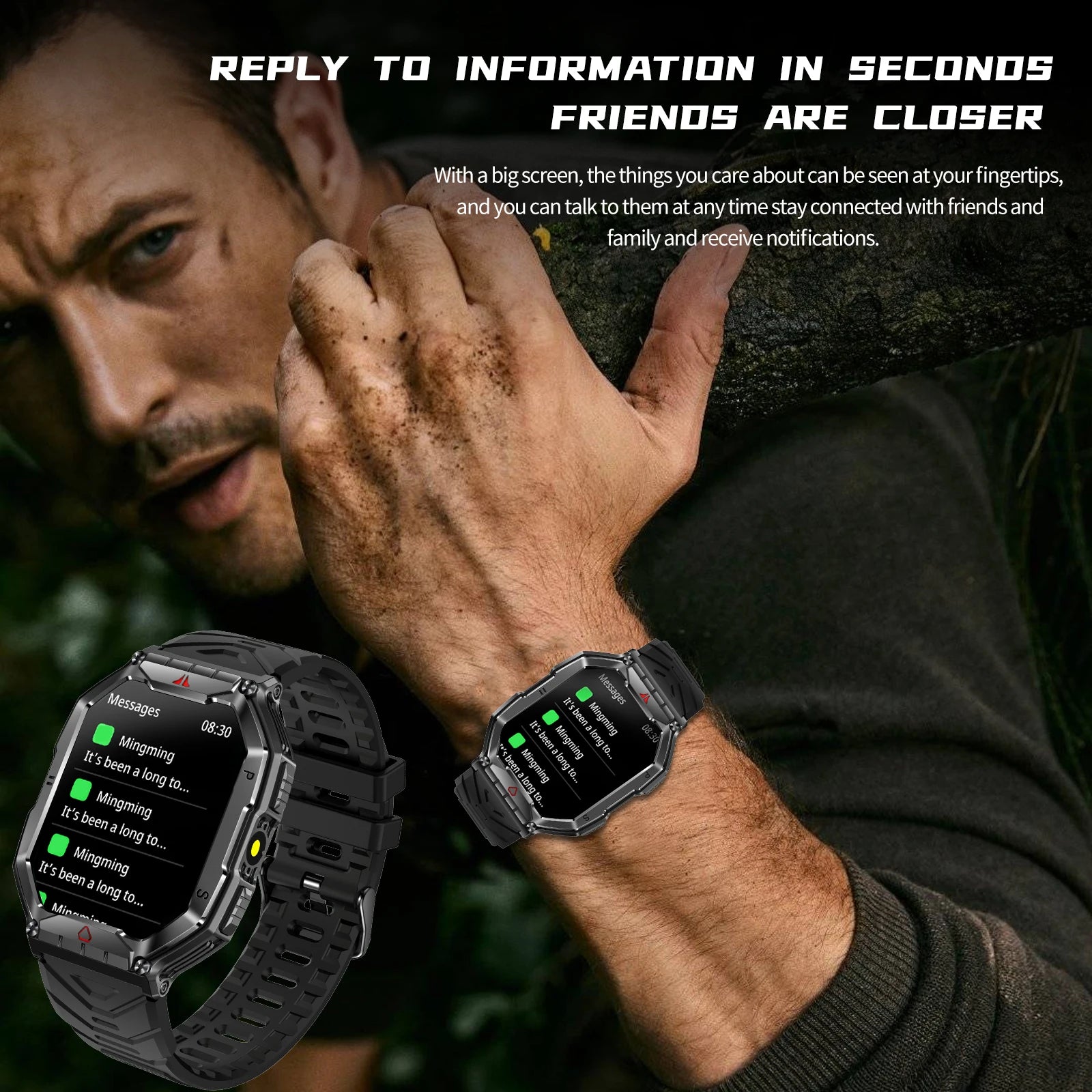 New 2025 Sports Smartwatch - Make Call Message, Pedometer Calorie Counter Activity Tracker
