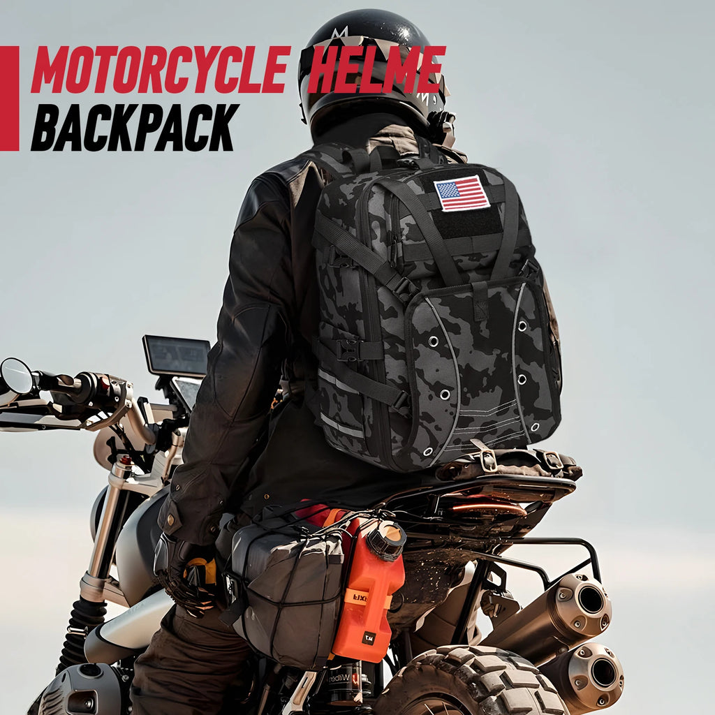 Motorcycle Helmet Backpack Large Capacity Waterproof Helmet Holder Cycling Riding Helmet Backpack Travel Bag  Motorbike Bag
