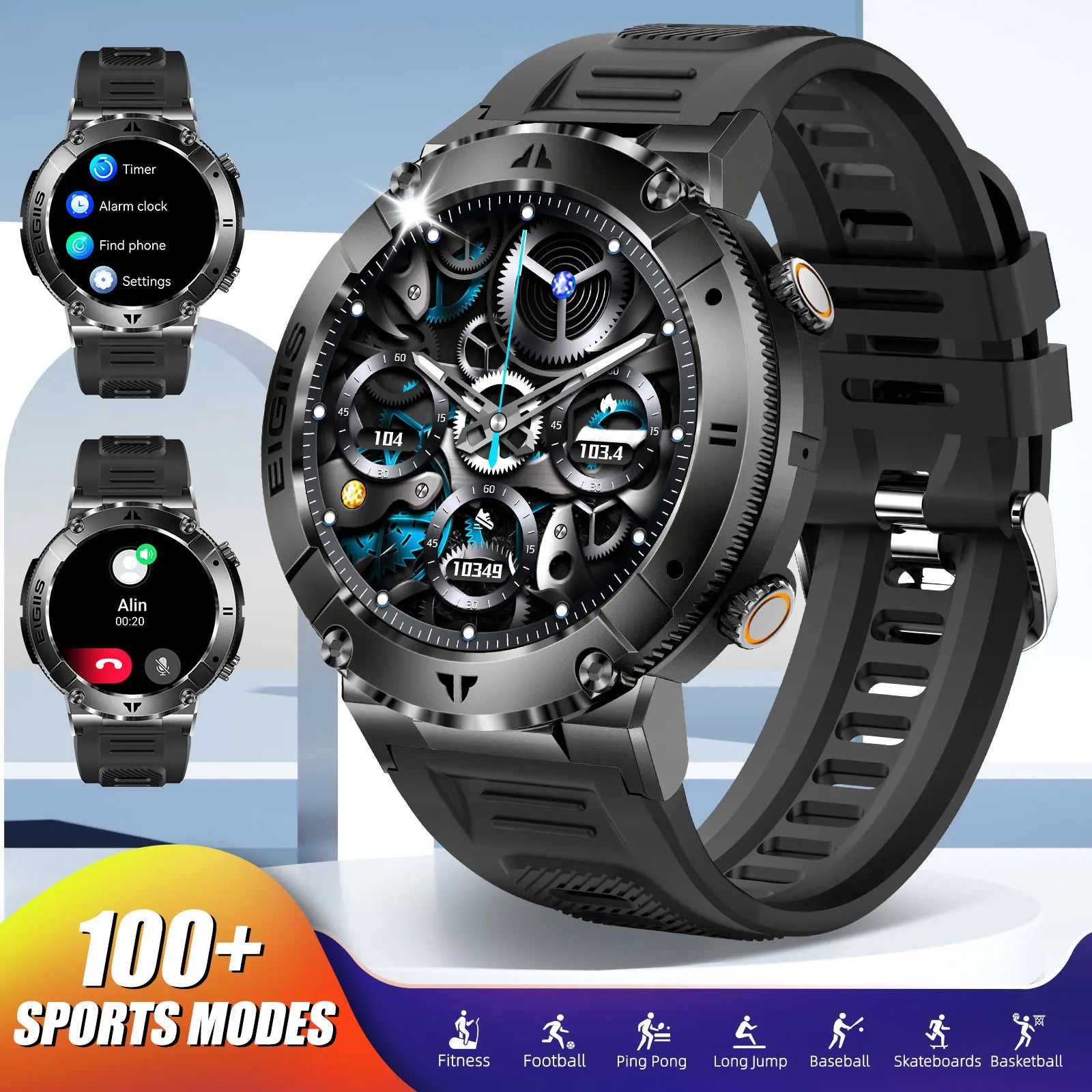 Smart Watch Men Display Bluetooth Waterproof