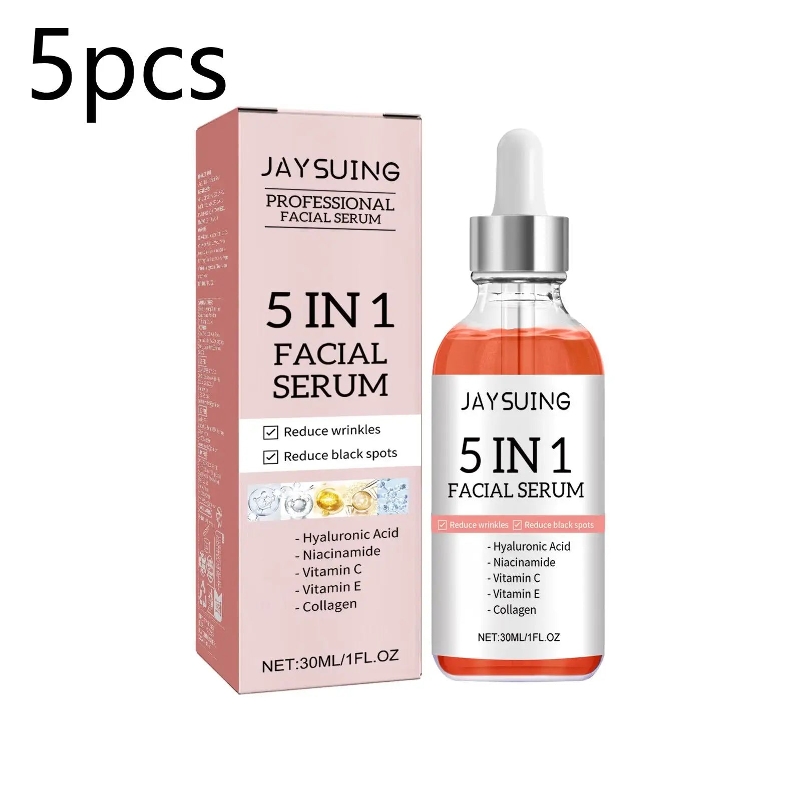 5 In 1 Fade fine lines Firming Face Serum Blemish Pigmentation Reducing Beauty Serum Removal Moisturising Skin Firming Blemish