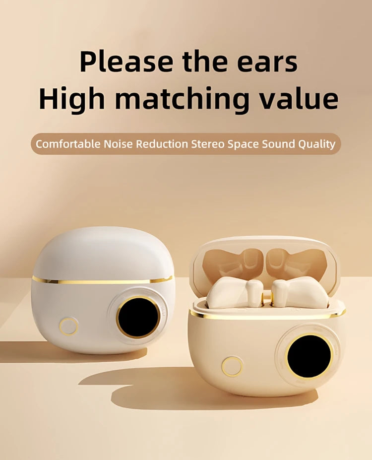 TWS Wireless Bluetooth Headset LED Dislpaly Binaural Waterproof Noise Reduction Earphone Sports Stereo Noise Canceling Headphone