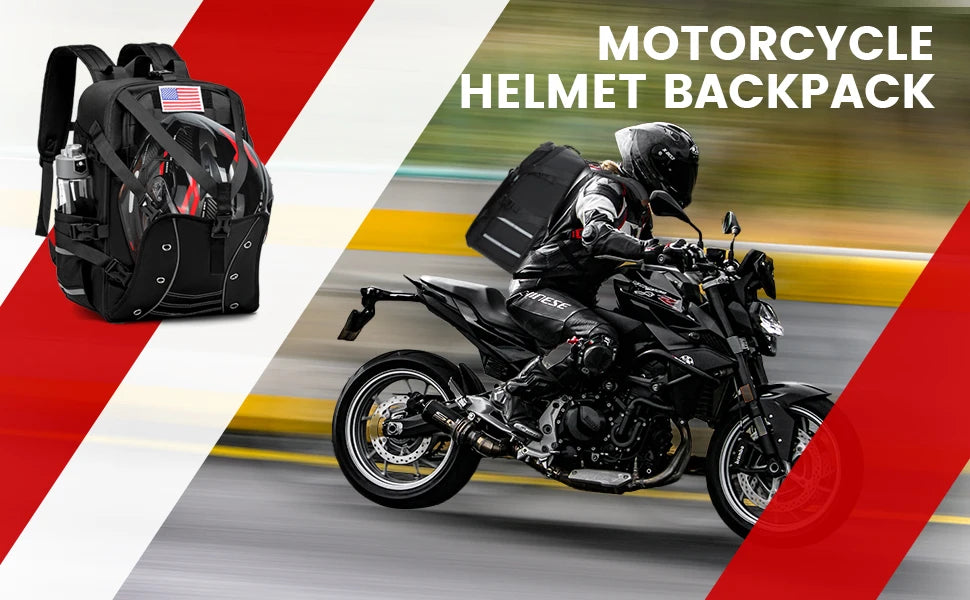 Motorcycle Helmet Backpack Large Capacity Waterproof Helmet Holder Cycling Riding Helmet Backpack Travel Bag  Motorbike Bag