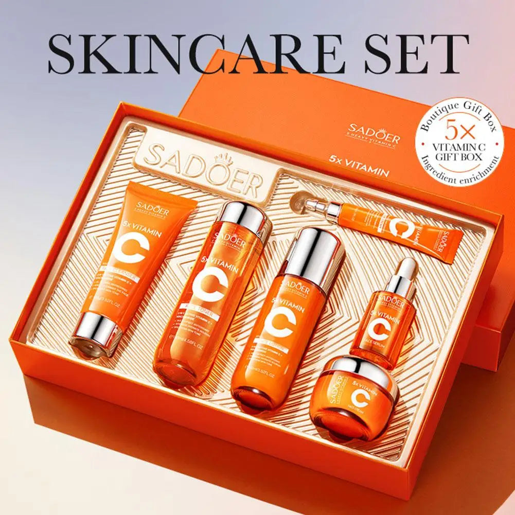 6x Vitamin C Skin Care Product Set Deep Hydration Moisturizing Nourish Fade Fine Lines Anti-aging Smooth Korean Skincare