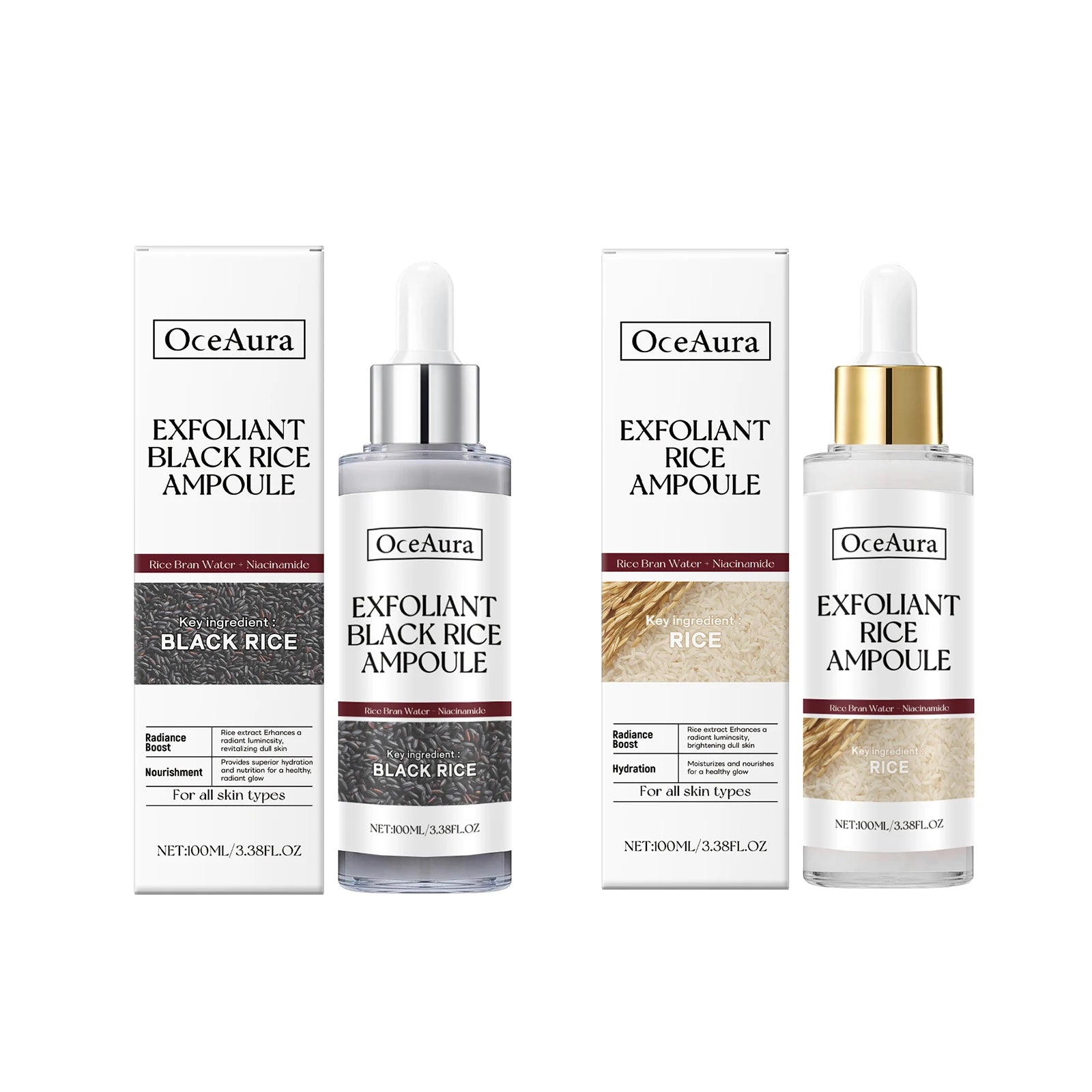 Brightening Essence Exfoliant Black Rice Ampoule Daily Soft Exfoliating Face Softening Keratin Radiant Moisture Nourishing Skin