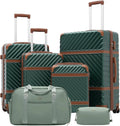 Coolife Luggage Set Suitcase Carry On Luggage PC Hardshell Luggage TSA Lock Spinner Wheels Telescopic Handle
