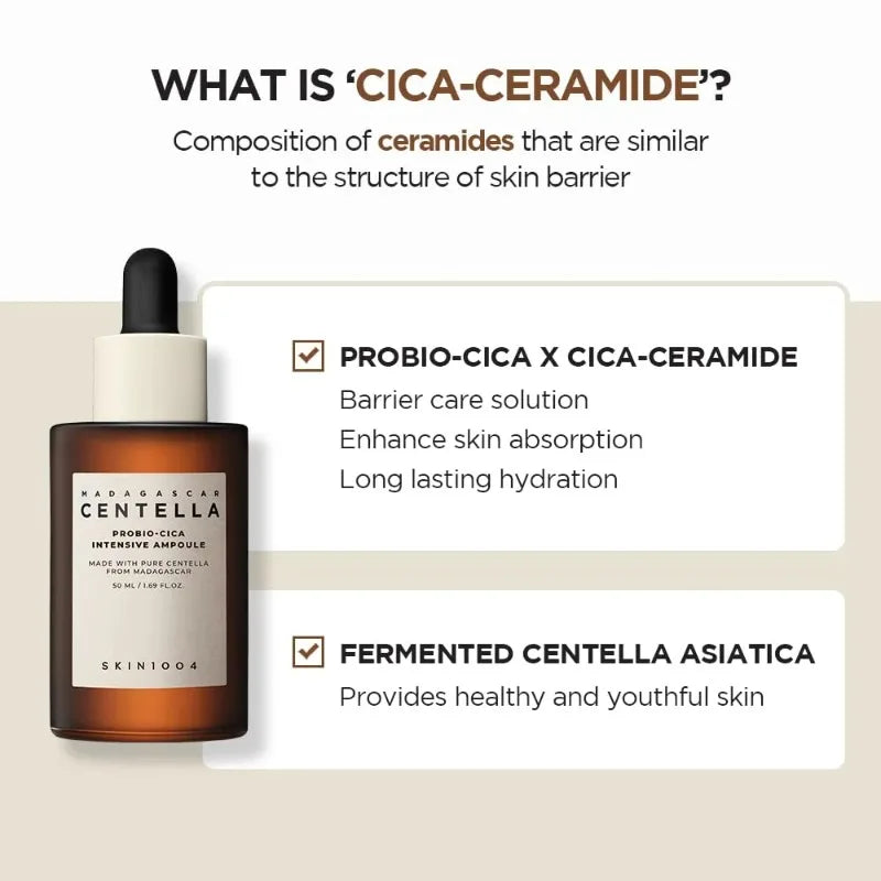 Skin1004 Madagascar Centella Probio-Cica Ampoule Serum Anti-aging Face Essence Soothes Skin 95ml Korean Skincare Products