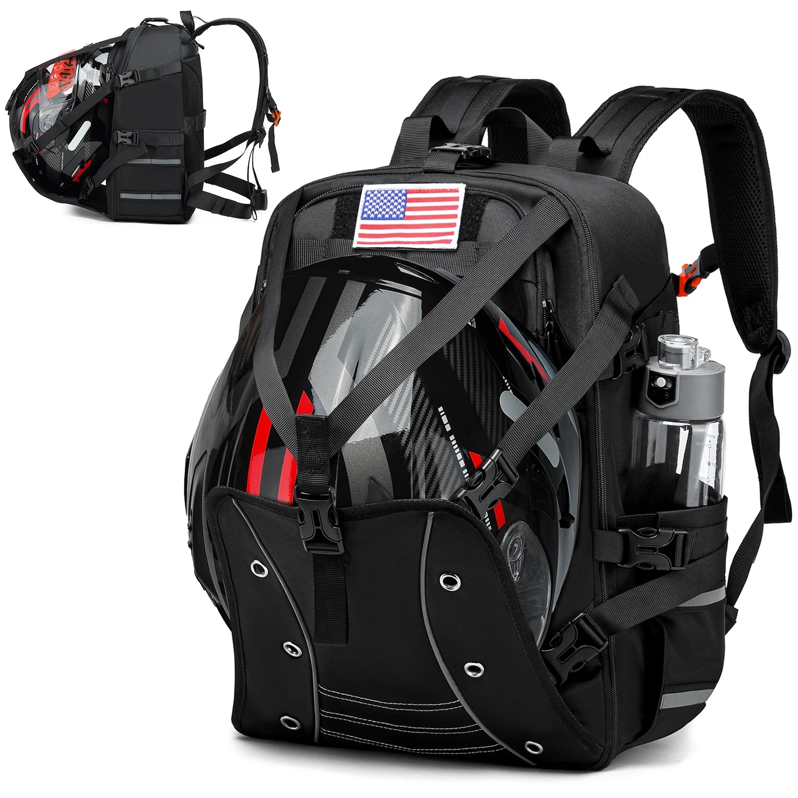 Motorcycle Helmet Backpack Large Capacity Waterproof Helmet Holder Cycling Riding Helmet Backpack Travel Bag  Motorbike Bag