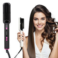 OUDIM Hair Straightener Brush with Six Temperature Settings, Ionic Hair Straightening Brush Flat Iron For Women, Anti-Scald Stra