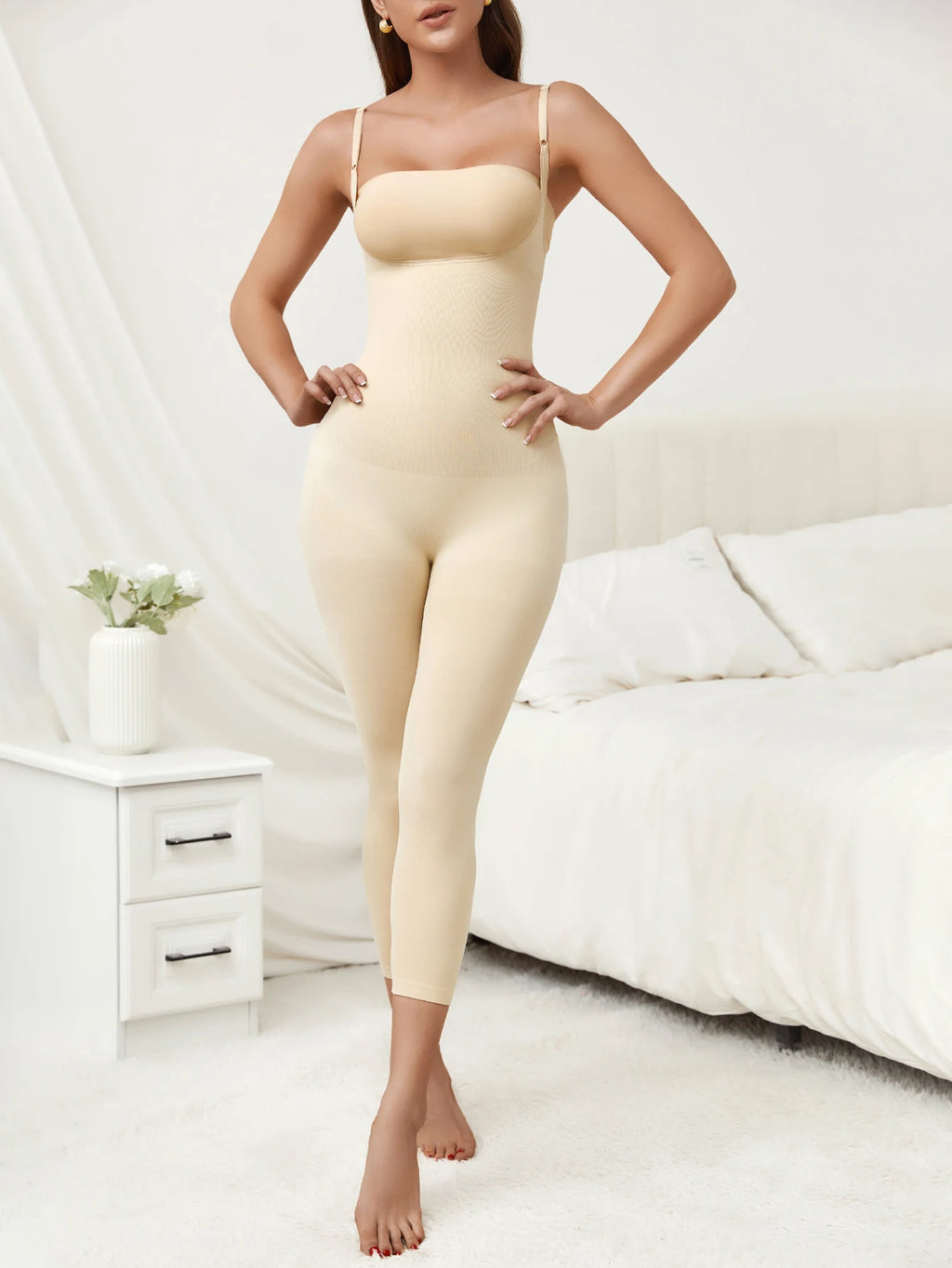 Waist Trainer Bodysuit for Women Tummy Control Open Bust Shapewear Seamless Butt Lifter Full Body Shaper
