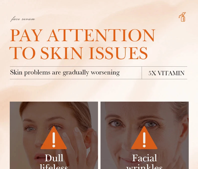 SADOER Vitamin C Whitening Face Serum for Facial Moisturizing Anti Wrinkles Anti-aging Facial Essence Skin Care Products
