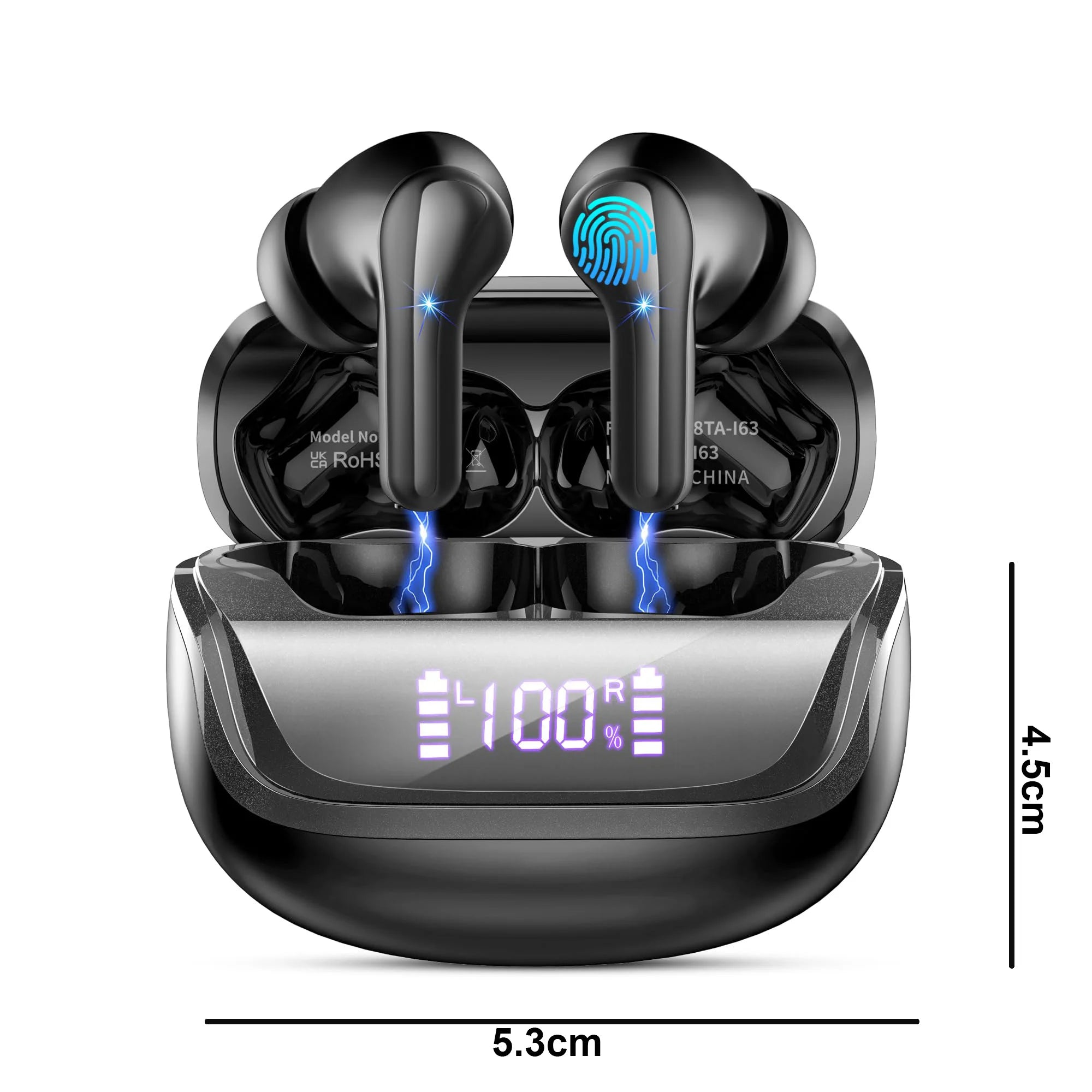Wireless Earbuds, Bluetooth 5.3 Earbuds Stereo Bass,