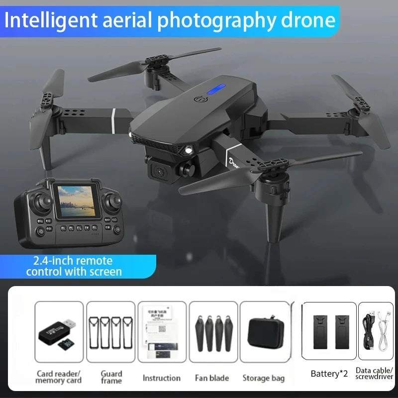E88 PRO 8K Camera Drone Gift Set Two Batteries Foldable with Carry Case WiFi FPV & Auto Hover Easy To Fly for Beginners