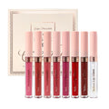 8 pcs matte liquid lipstick, lip glaze - waterproof, non-stick, long-lasting lip gloss, brown, pink, purple and red tones