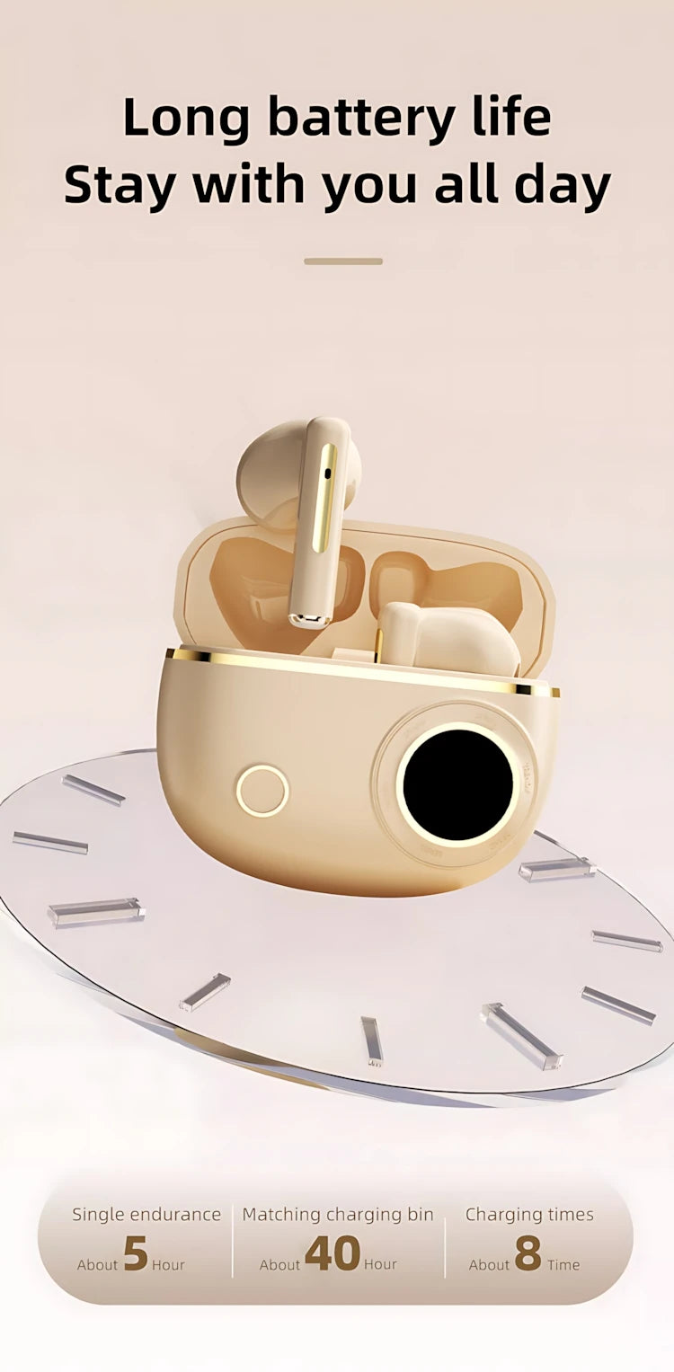 TWS Wireless Bluetooth Headset LED Dislpaly Binaural Waterproof Noise Reduction Earphone Sports Stereo Noise Canceling Headphone