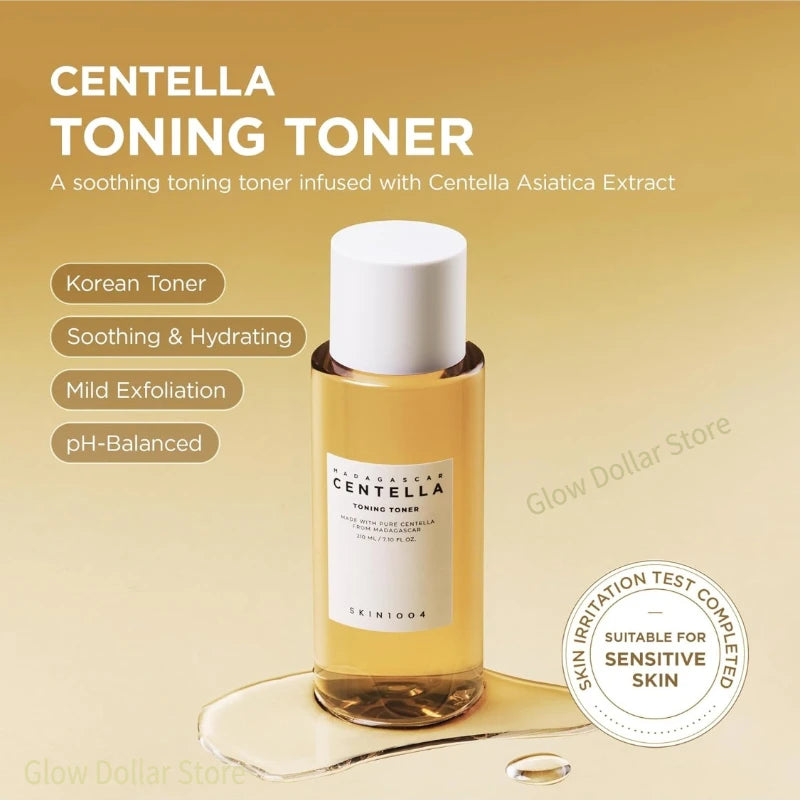Korean SKIN1004 Skincare Centella  3 Pcs Toning Toner, Pore Care Light Cleansing Oil, Facail Serum for Soothing Sensitive Skin