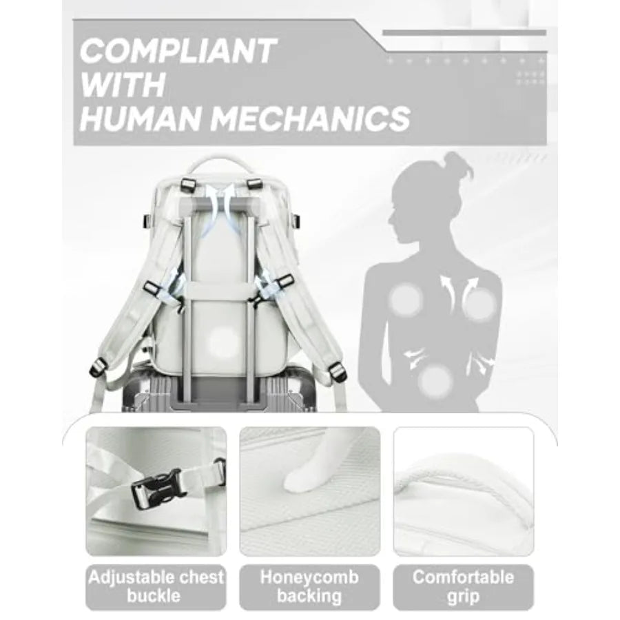 Vacuum Backpack Travel with Electric Vacpack Pump Vacuum Compression Bags Travel Backpack for Women Men Flight Approved Waterpr