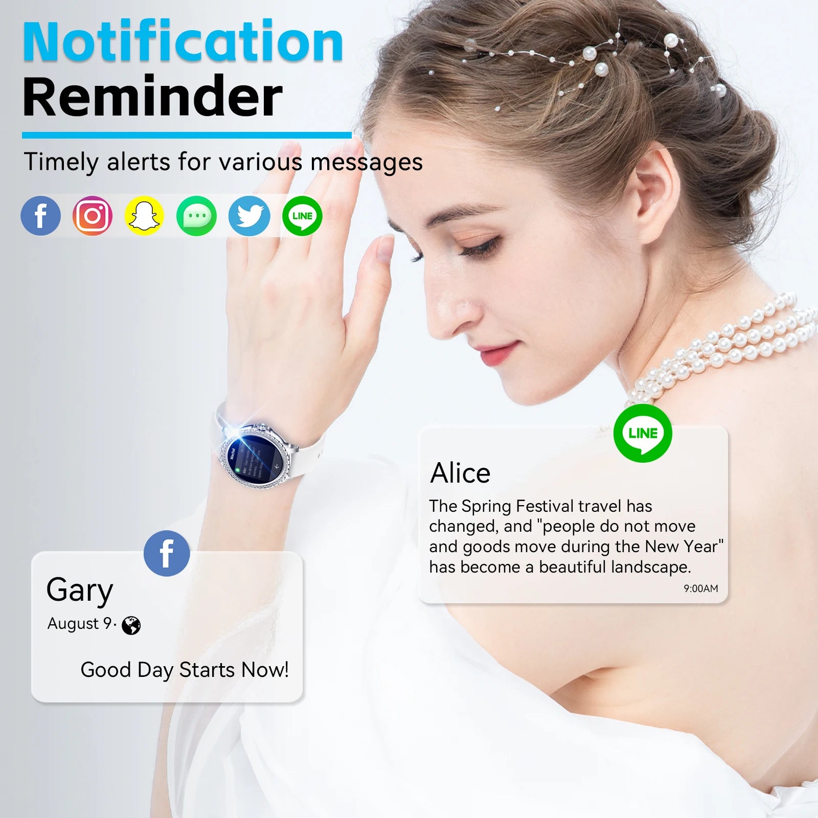 Smart Watch for Women Smartwatch Fitness Tracker for iPhone Android Phones