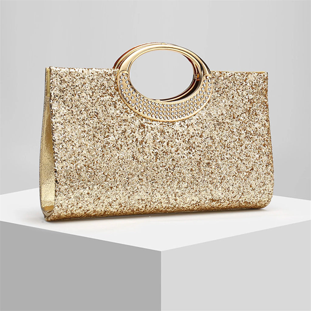 Elegant Rhinestone Embellished Clutch Purse with Detachable Chain Strap for Women s Evening Party Outfits