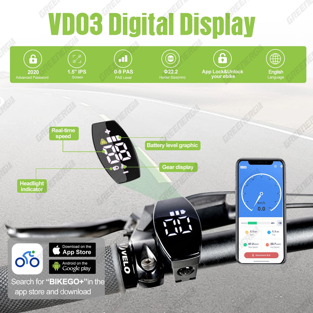 Bluetooth Electric Bike Computer Male Bicycle Speedometer