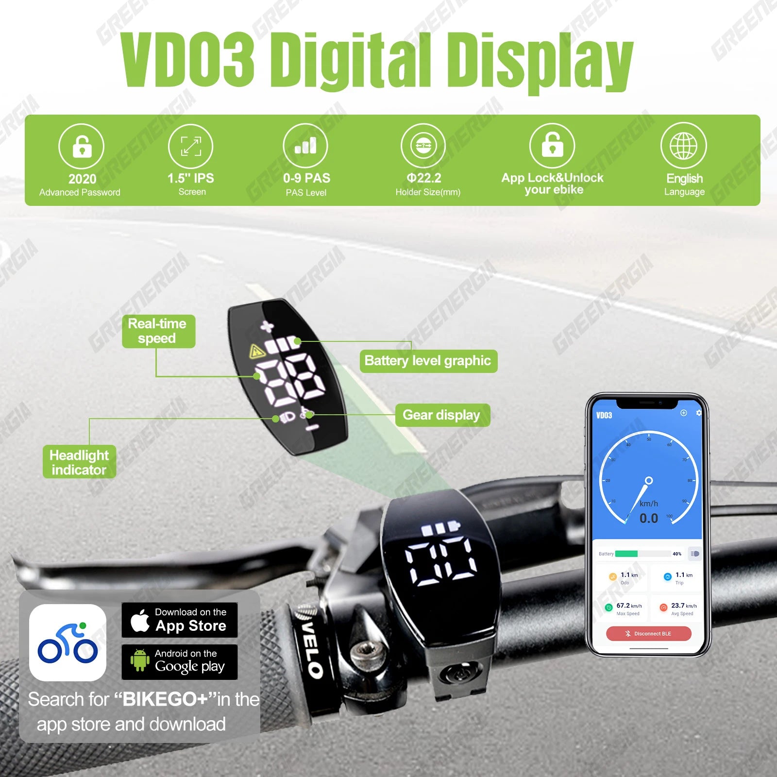 Bluetooth Electric Bike Computer Male Bicycle Speedometer