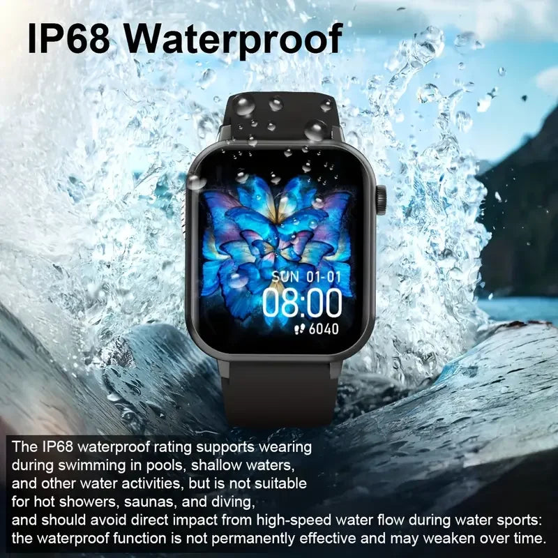 New Waterproof Smart Watch Bluetooth Call Women Men Watch