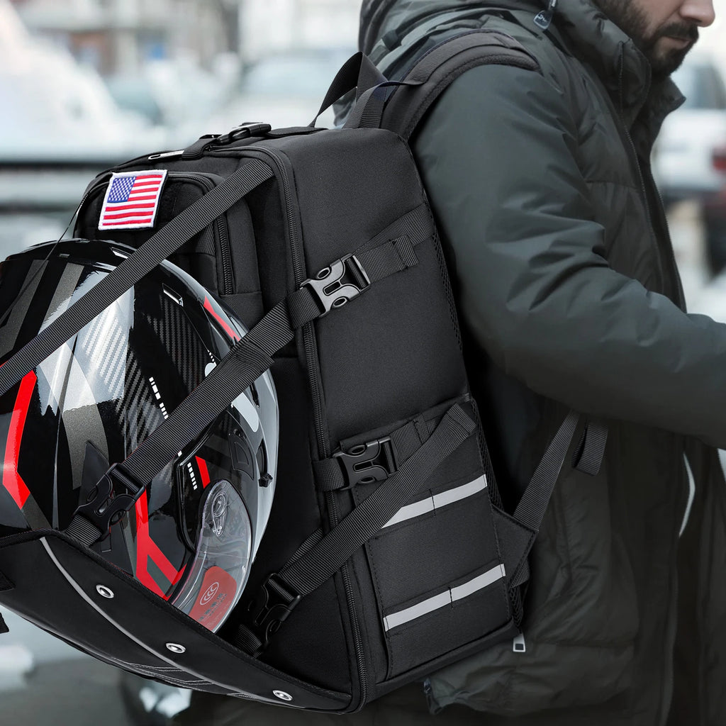 Motorcycle Helmet Backpack Large Capacity Waterproof Helmet Holder Cycling Riding Helmet Backpack Travel Bag  Motorbike Bag
